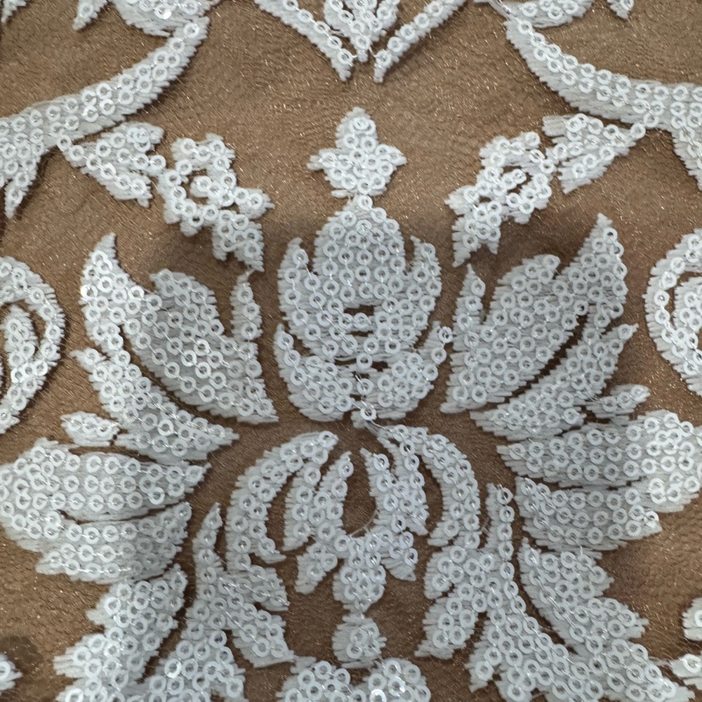 Dress the Population White and Cream Lace Long Sleeve Dress - Picture 8 of 10